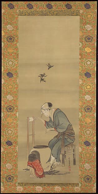 Hokusai. Untitled — Hanging scroll