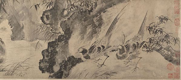 Shen Zhou. 明/清 佚名 仿沈周 蘆雁花卉圖 卷|Marsh Scene with Birds