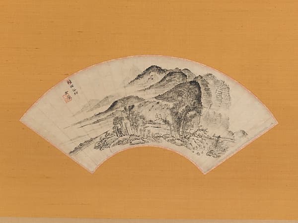 Uragami Gyokudō. Lingering Rain over Half the Village