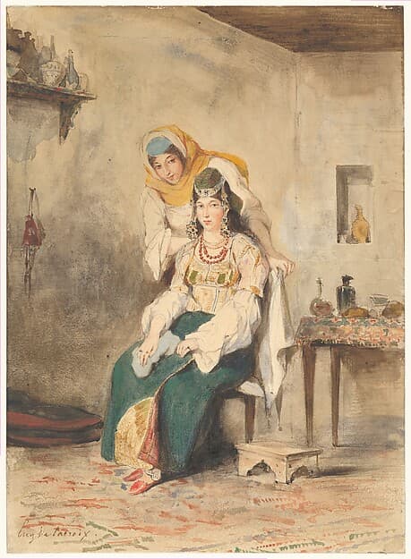 Eugène Delacroix. Saada, the Wife of Abraham Ben-Chimol, and Préciada, One of Their Daughters