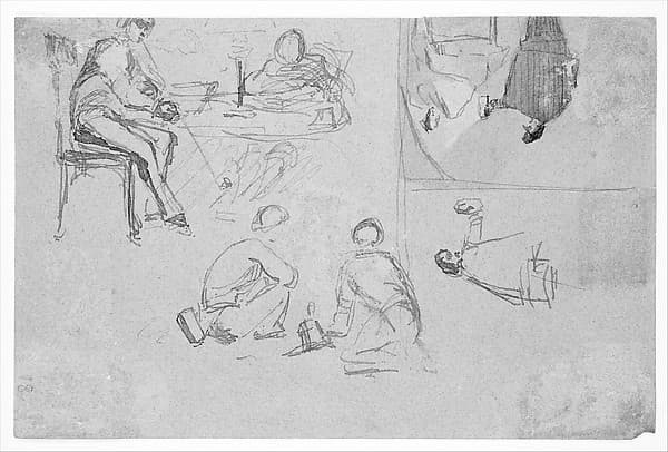 James McNeill Whistler. Four sketches (from Sketchbook)