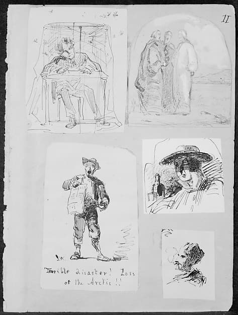 James McNeill Whistler. Christ and Two Disciples on the Road to Emmaus (from Sketchbook)
