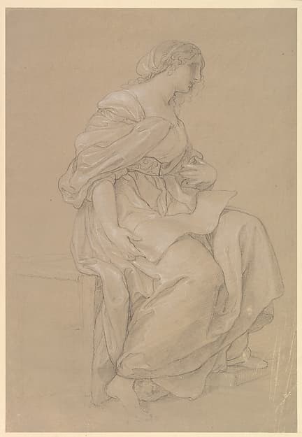 Angelica Kauffman. Study of a Seated Woman