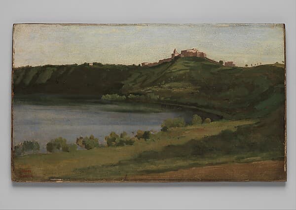 Jean-Baptiste-Camille Corot. Lake Albano and Castel Gandolfo