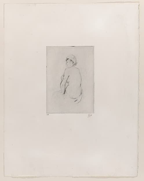 Berthe Morisot. Seated Nude Seen from Behind
