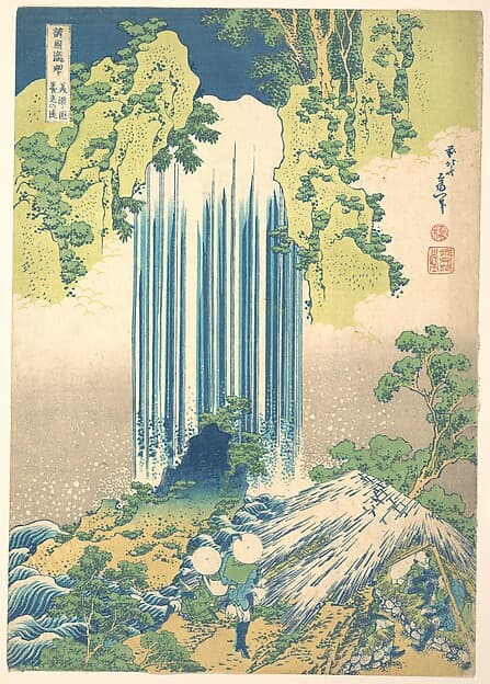 Hokusai. Yōrō Waterfall in Mino Province (Mino no Yōrō no taki), from the series A Tour of Waterfalls in Various Provinces (Shokoku taki meguri)