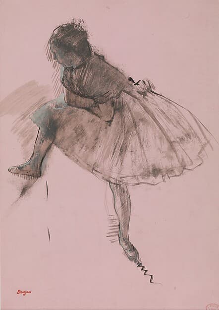 Edgar Degas. Study of a Ballet Dancer (recto); Two Studies of Dancers (verso)