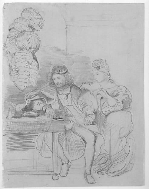 Eugène Delacroix. Götz von Berlichingen Writing His Memoirs