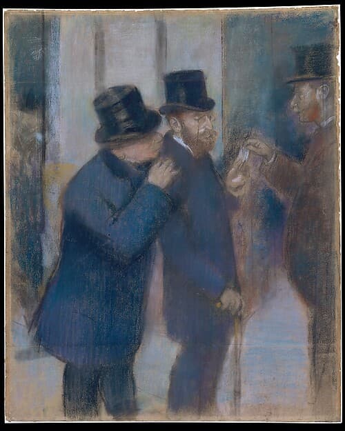 Edgar Degas. Portraits at the Stock Exchange
