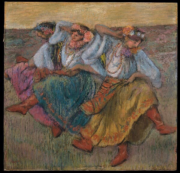 Edgar Degas. Dancers in Ukrainian Dress