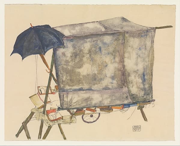 Egon Schiele. Street Cart