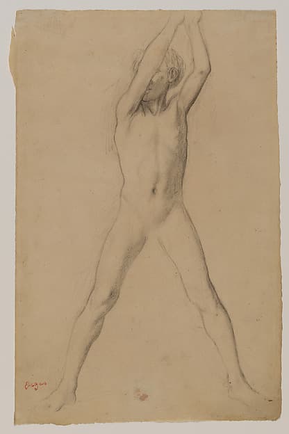 Edgar Degas. Youth with Arms Upraised