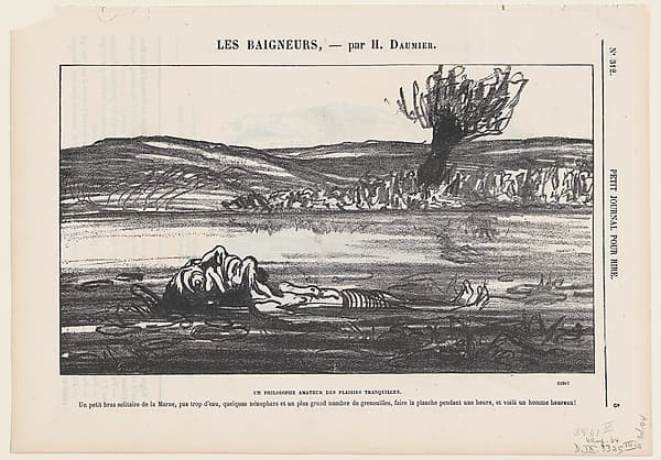 Honoré Daumier. Philosophical Meditations of a Quiet Pleasures Enthusiast, from the Bathers series