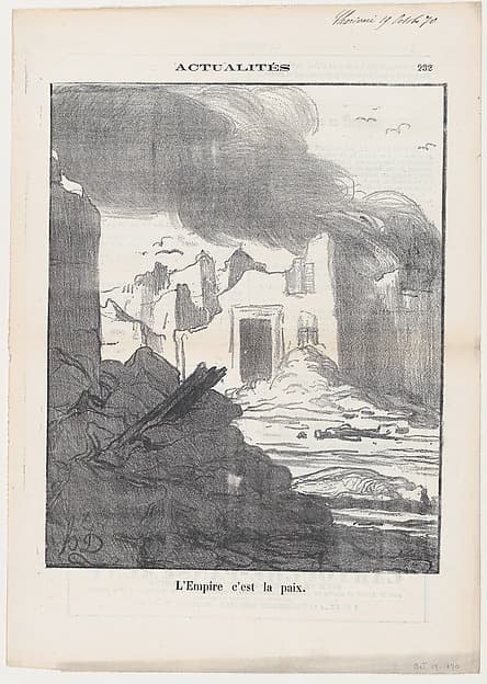 Honoré Daumier. Empire Means Peace, from the series News of the Day