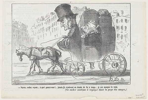 Honoré Daumier. Koocher... koocher!.. What Are You Thinking? From the series Paris Coaches
