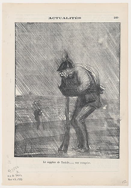 Honoré Daumier. Muki Tantala... voda vklyuchena, iz serii «Novosti dnya»