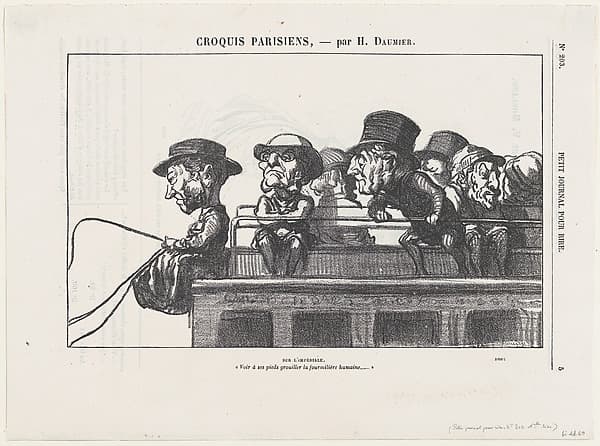 Honoré Daumier. On the Imperial: "At the Feet One Can Observe a Teeming Human Anthill," from the series "Paris Sketches"