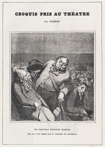 Honoré Daumier. New Model of Theatre, from the series "Theatrical Sketches"