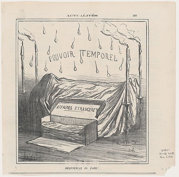 Honoré Daumier. Rest in Peace! From the series "News of the Day"
