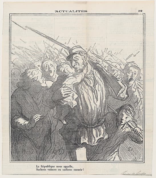 Honoré Daumier. Republic Calls Us! We Shall Win or Die, from the series 'News of the Day'
