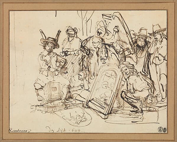 Rembrandt. Satire on Art Criticism