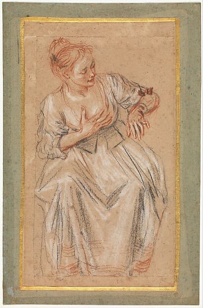 Antoine Watteau. Sitting Woman