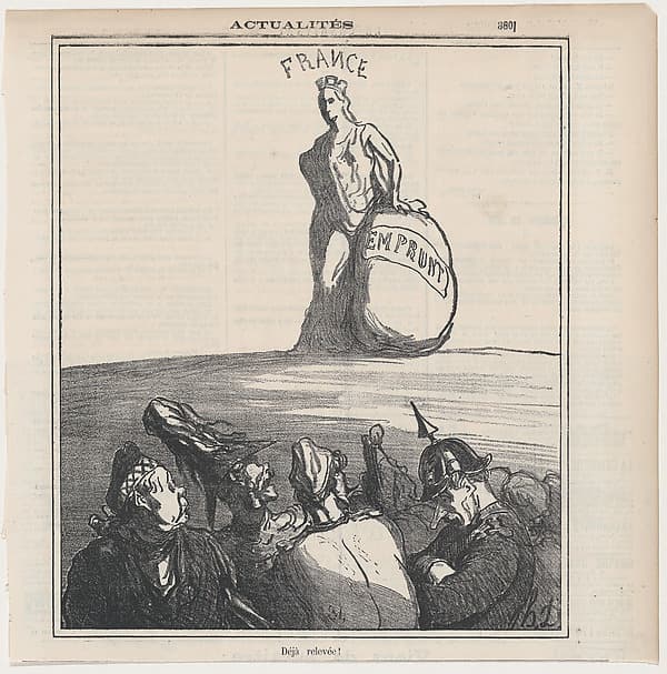 Honoré Daumier. Already Back on His Feet! From the News of the Day Series