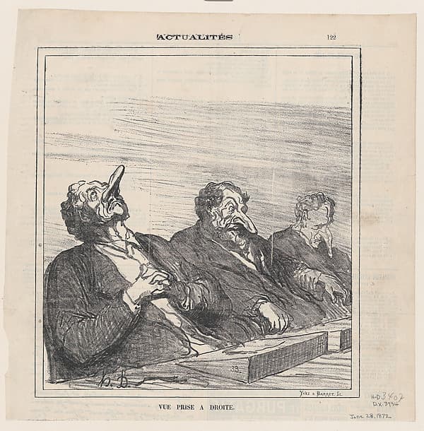 Honoré Daumier. View from the Right, from the series News of the Day