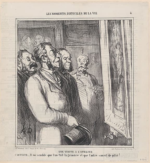Honoré Daumier. Visit to the Studio, from the series "Difficult Moments of Life"
