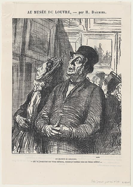 Honoré Daumier. Sunday Connoisseur, from the series 'At the Louvre'
