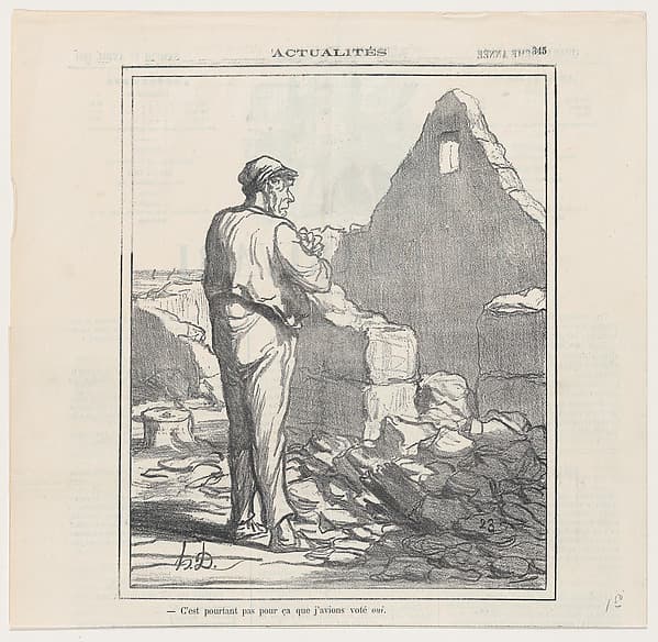 Honoré Daumier. I Voted 'Yes' Not For This! From the Series 'News of the Day'