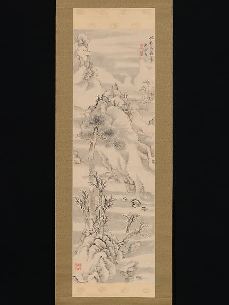 Ike no Taiga. Winter Landscape in the Style of Guo Zhongshu