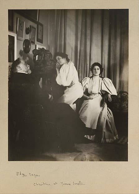 Edgar Degas. Self-Portrait with Christine and Yvonne Lerolle