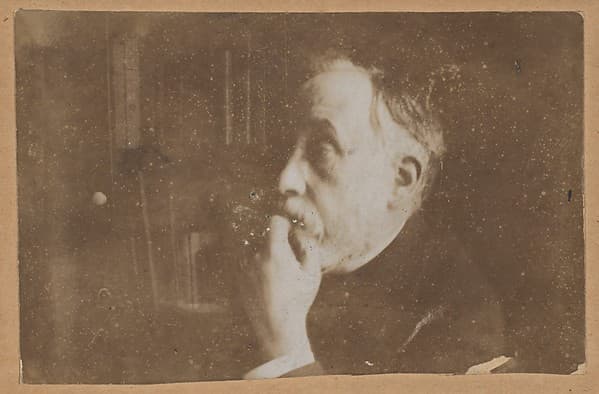 Edgar Degas. Self-Portrait in the Library with Hand on Chin
