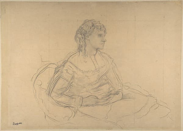 Edgar Degas. Study for a Portrait of Madame Théodore Gobillard (Yve Morisot)