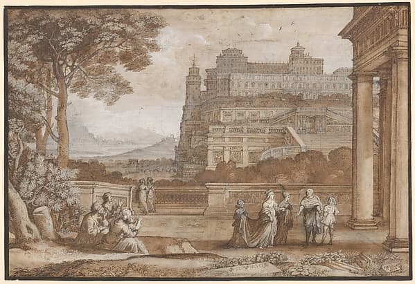 Claude Lorrain. Queen Esther Approaching the Palace of Artaxerxes