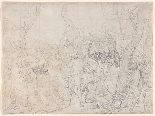Jacques-Louis David. Leonidas at Thermopylae