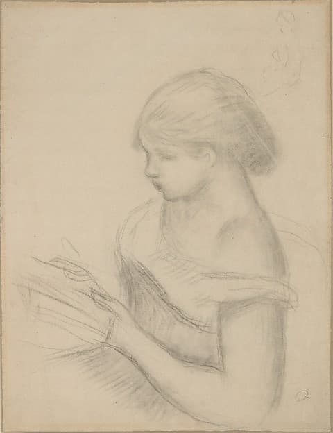 Pierre-Auguste Renoir. Reading Girl with a Sketch of a Sitting Woman