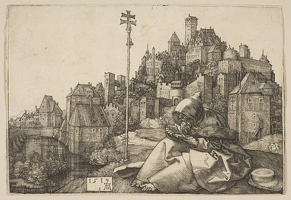 Albrecht Dürer. Reading Saint Anthony