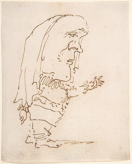 Gian Lorenzo Bernini. Caricature of a Pointing Man