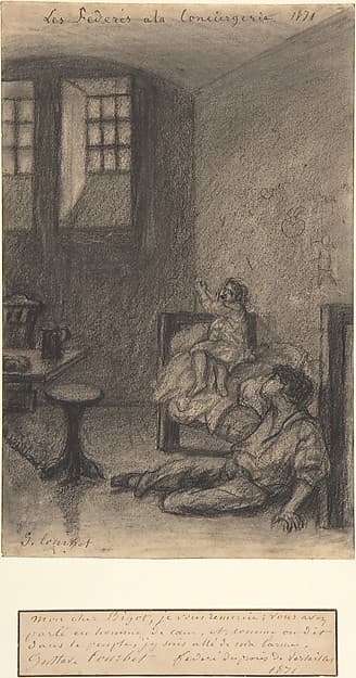 Gustave Courbet. Young Communards in the Conciergerie Prison