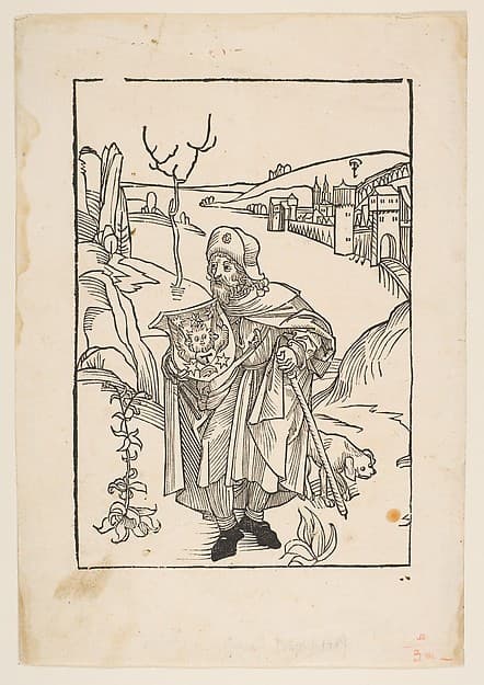 Albrecht Dürer. Gerson as a Pilgrim, Frontispiece to the "Works of Gerson"