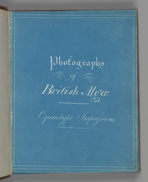 Anna Atkins. Photographs of British Algae: Cyanotype Prints