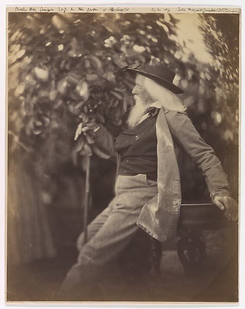Julia Margaret Cameron. Photograph "Charles Hay Cameron, Esq., in His Garden at Freshwater"