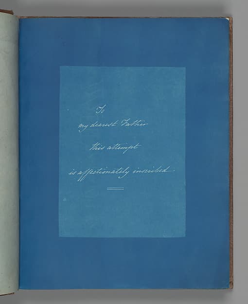 Anna Atkins. Dedication Page I