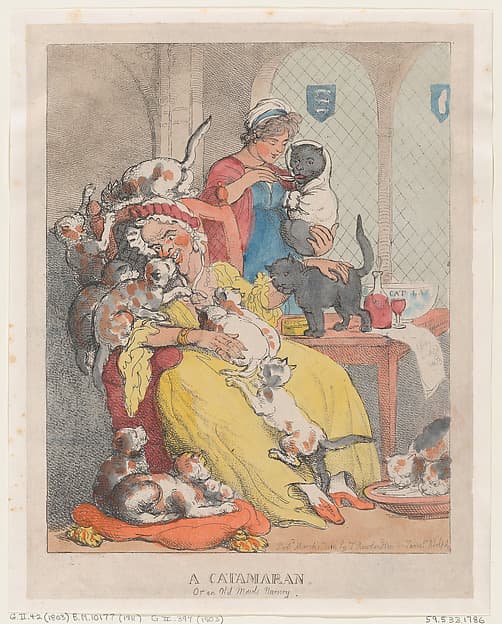 Thomas Rowlandson. A Catamaran, or an Old Maid's Nursery