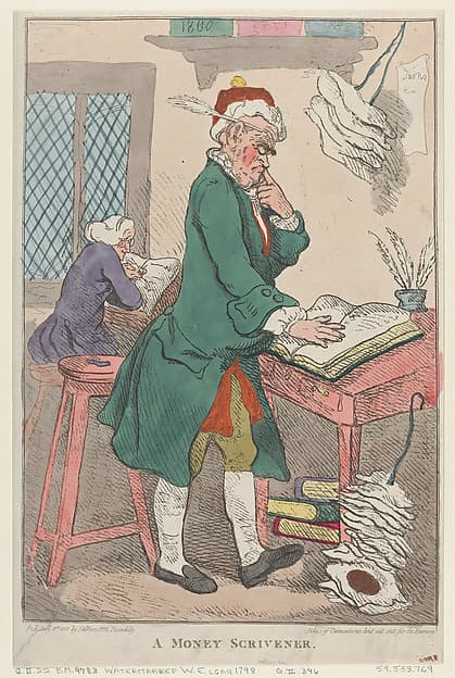 Thomas Rowlandson. A Money Scrivener