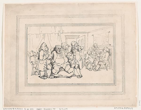 Thomas Rowlandson. Graphic Sheet «Comforts of Bath, Plate 1»