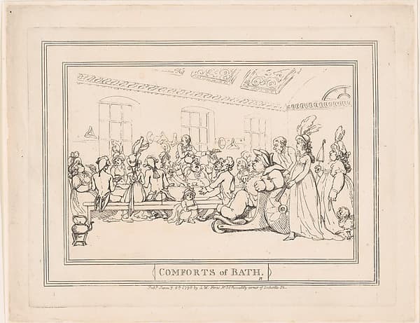 Thomas Rowlandson. Comforts of Bath, Plate 11