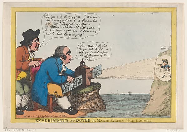 Thomas Rowlandson. Experiments at Dover or Master Charley's Magic Lanthorn
